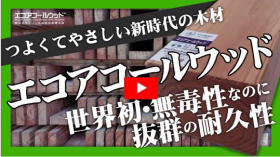 動画で見る - つよくてやさしい新時代の木材「エコアコールウッド」